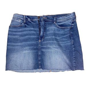 a.n.a. Jean Skort Cut Off Style Plus Size 16